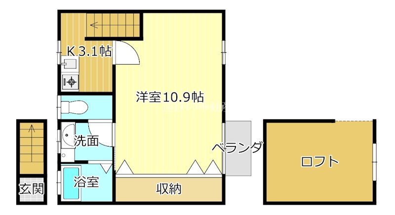 ウェルネス高丘 202号室 間取り