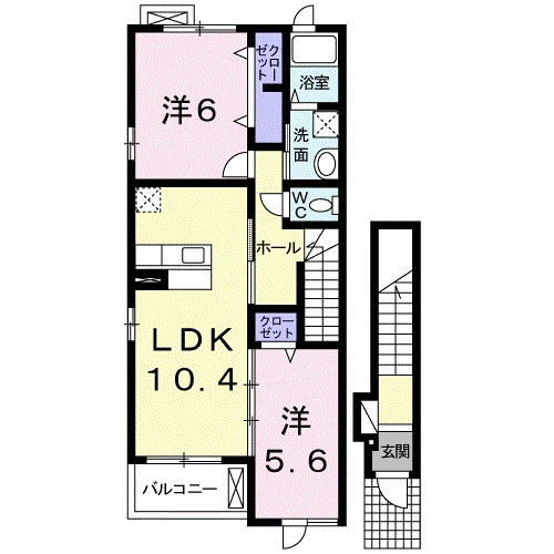 メゾン・ド・オニヨン 201号室 間取り