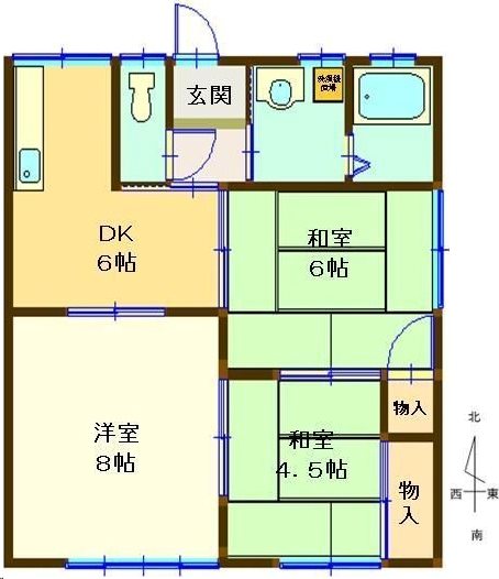 サンハイツ蛭池 C号室 間取り