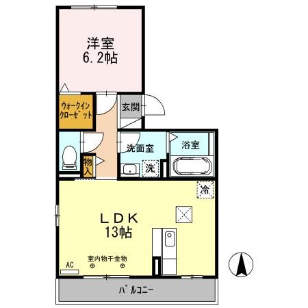 リヴェール 103号室 間取り