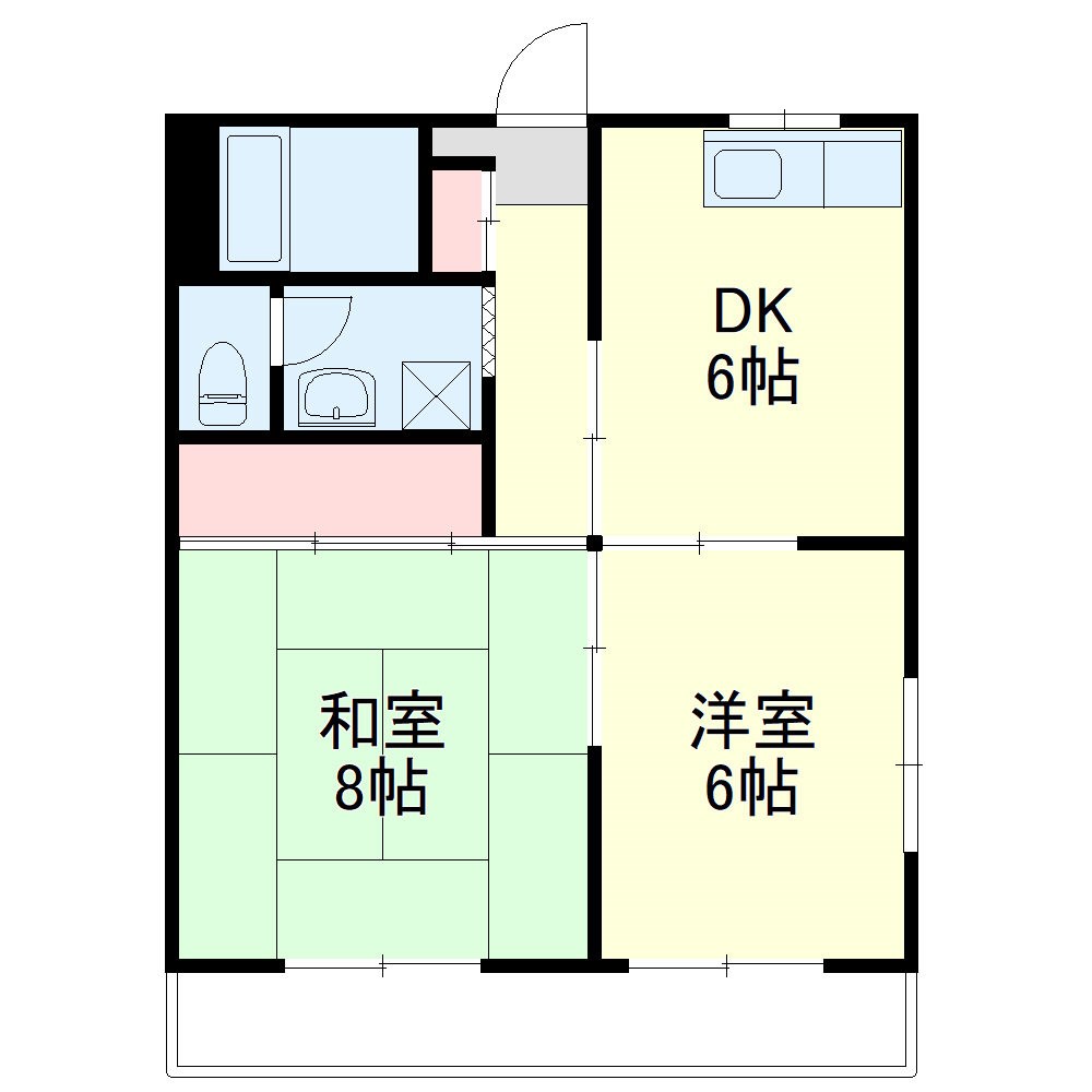 メゾンニューヴィレッジⅠ 101号室 間取り