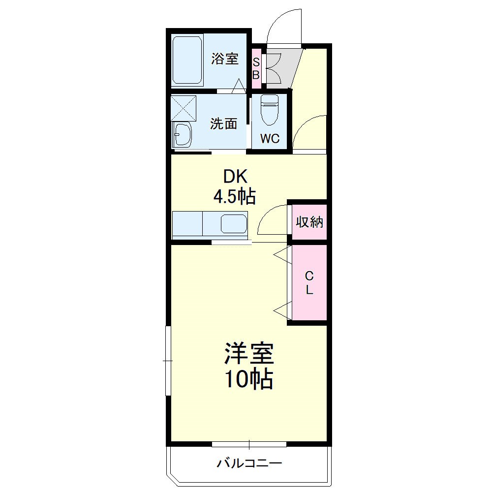 ベルアンジュール 202号室 間取り