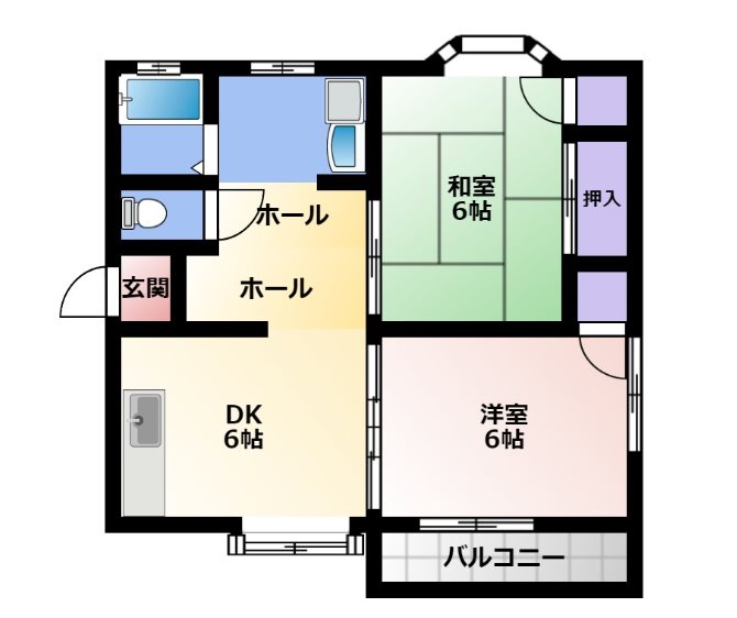光陽ハイツ 201号室 間取り