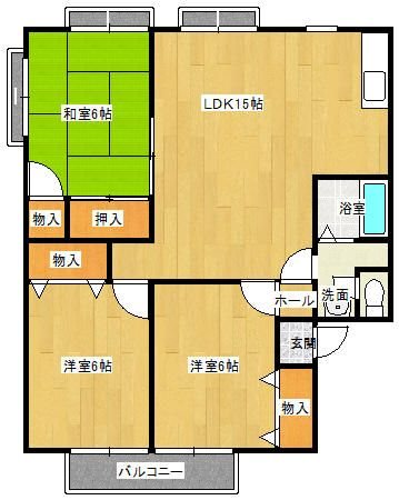 セジュールKOA 103号室 間取り