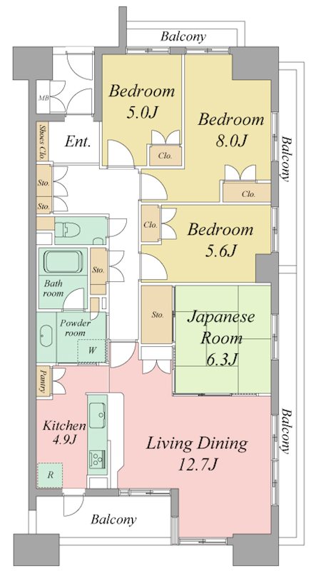 ブライトタウン上島(1305) 1305号室 間取り