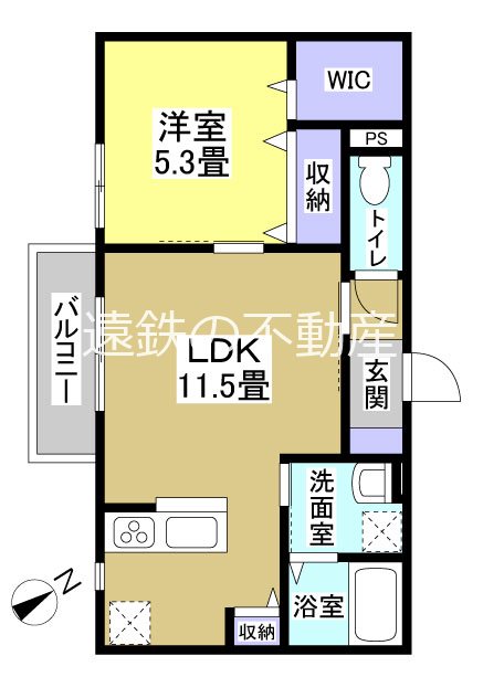 カーサフェリオ 102号室 間取り