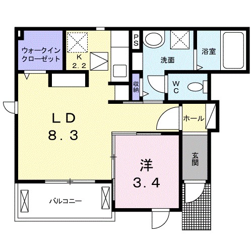 グレイスＭ 101号室 間取り