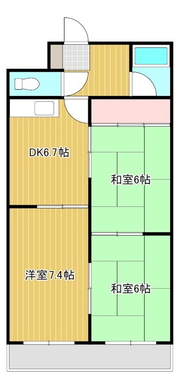 アソルティ伝馬町 602号室 間取り