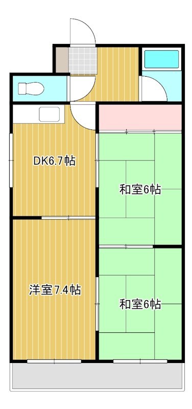 アソルティ伝馬町 501号室 間取り