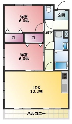 シャトーインTOKAI 301号室 間取り