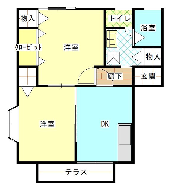 ハイカムールジャスミン B203号室 間取り