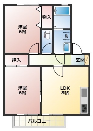 太田ハイカムール 105号室 間取り