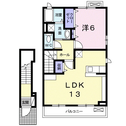 フォルシュ・ミヤ 206号室 間取り