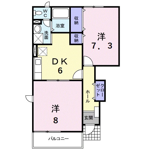 ドムス・アミーゴⅠ 101号室 間取り
