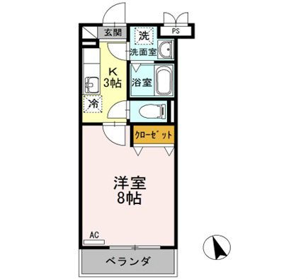 アーベント 305号室 間取り
