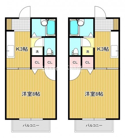 エスカレジ 101号室 間取り