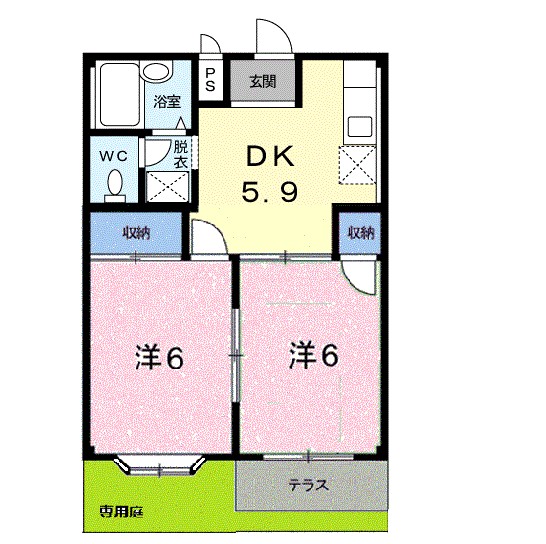 エルディムおおすみＡ 103号室 間取り