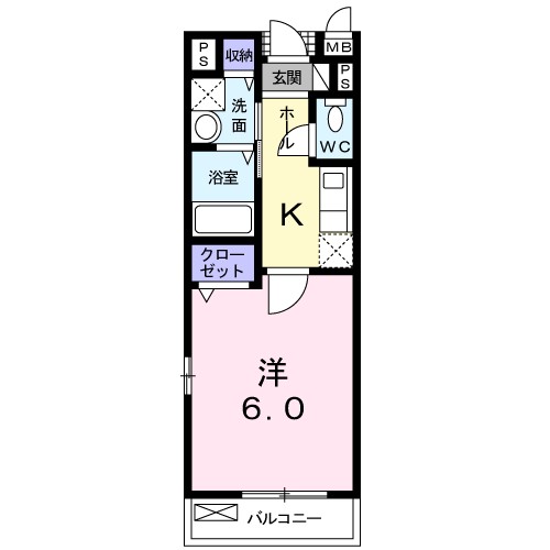Ｌｉｂｅｒｔｙ　１８６０ 206号室 間取り