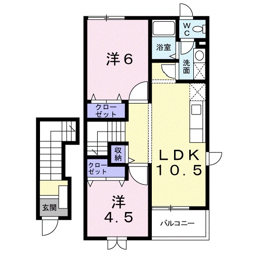大門 203号室 間取り