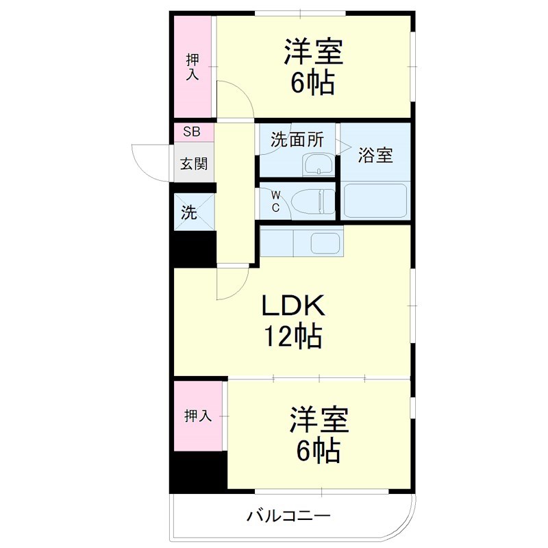タウンベル 201号室 間取り