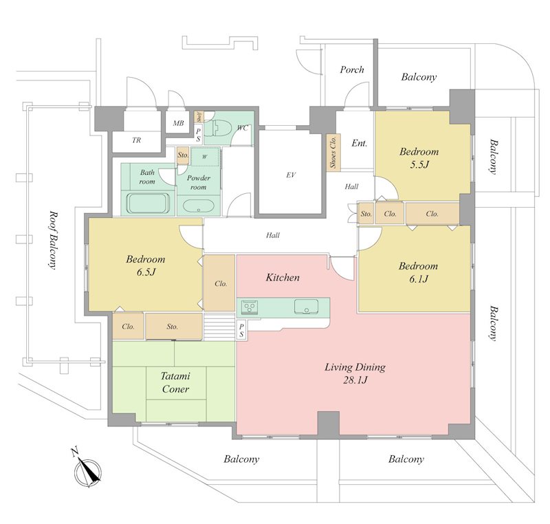 ネオステージ四ツ池公園(0701) 0701号室 間取り
