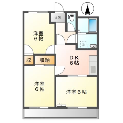 ハイツ新都田 間取り