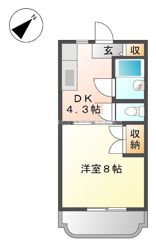 クレイドル 105号室 間取り