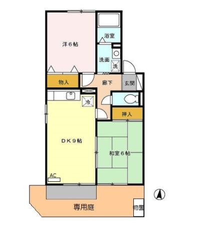 グリーンムクヘル 103号室 間取り