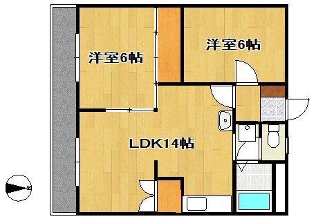野中第３マンション 110号室 間取り
