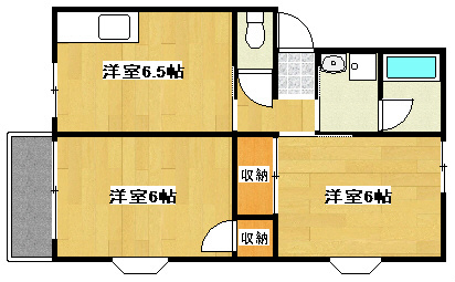 メインライトⅡ 201号室 間取り
