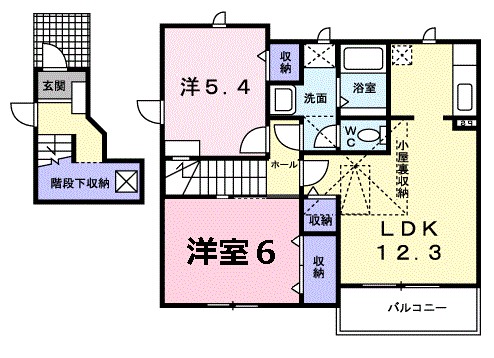梅の香　Ⅱ 202号室 間取り