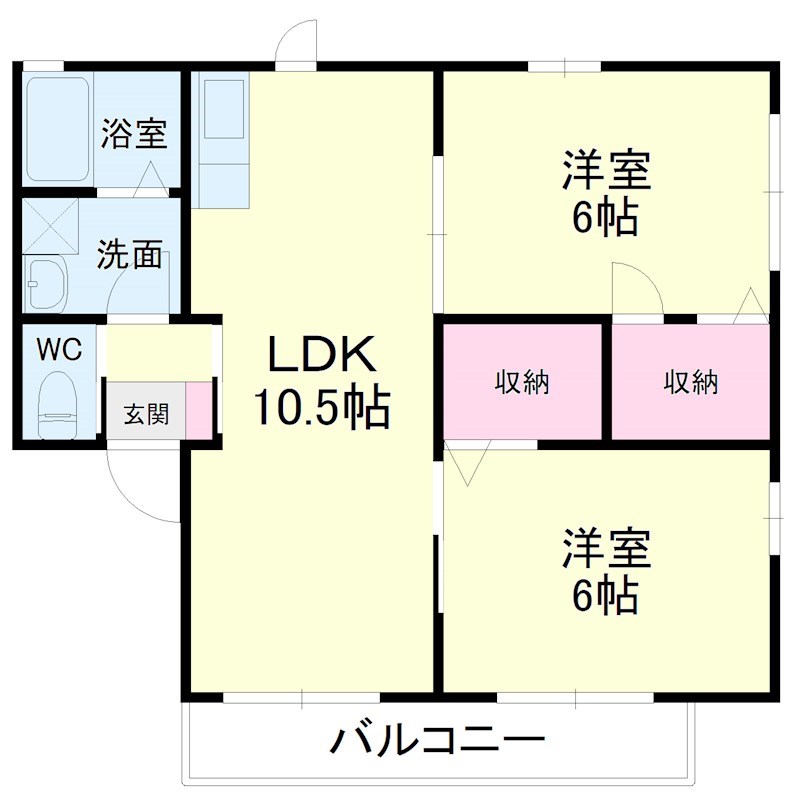 ソレイユ 102号室 間取り