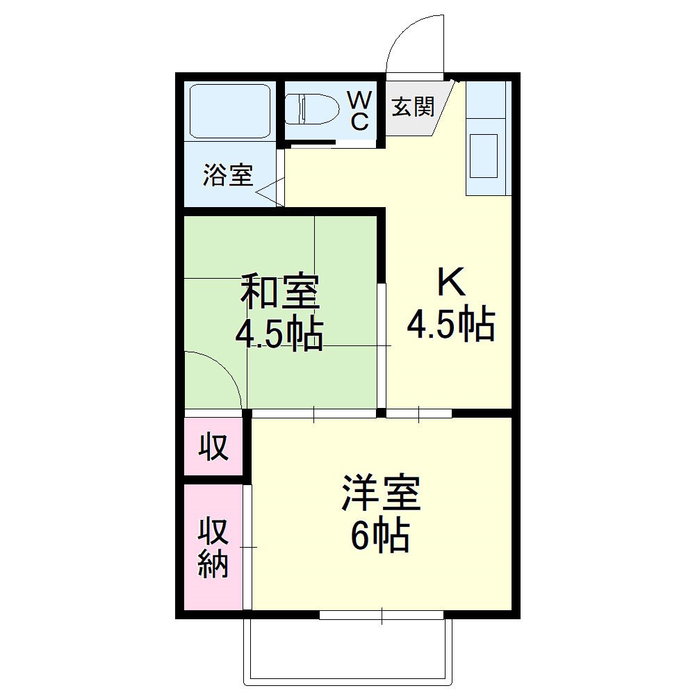 ブルージュ中村 101号室 間取り