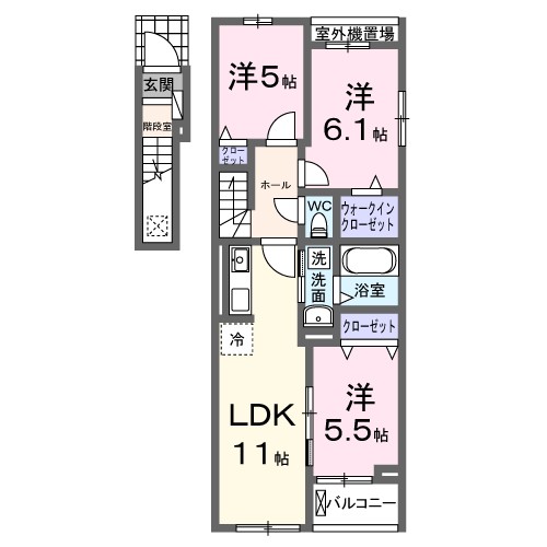 ベル・グラース 201号室 間取り