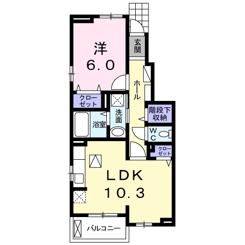 ＥｓｔａｎｏＦⅠ 102号室 間取り