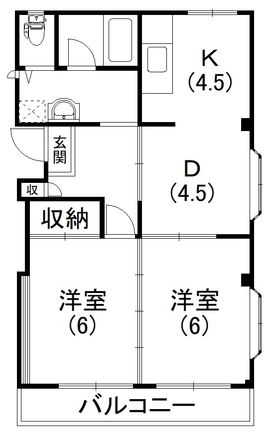 佐鳴台クローバービル 201号室 間取り