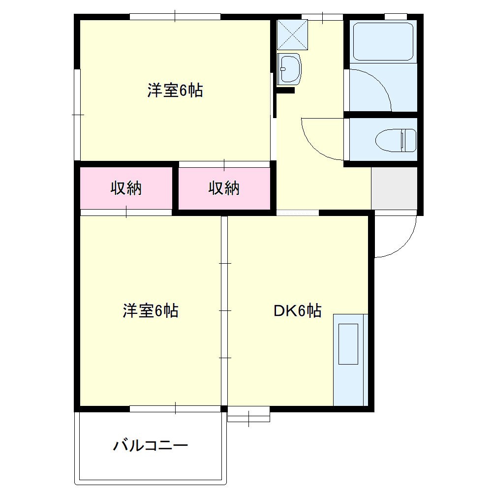 サンハイツ１ 201号室 間取り