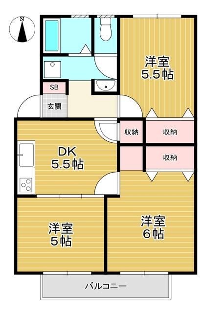 ドリームハイツカワセⅡ 1-C号室 間取り