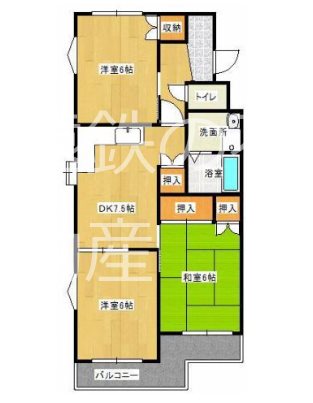 エスポワール富士見台 101号室 間取り