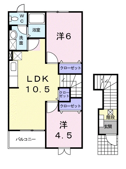 ピーノ 202号室 間取り