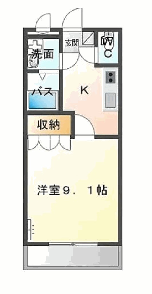 アシュレ・さくら 206号室 間取り