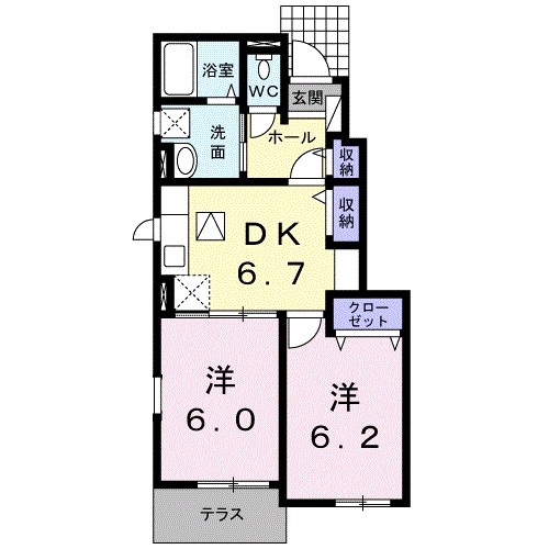 メゾン　ブランシュ 103号室 間取り