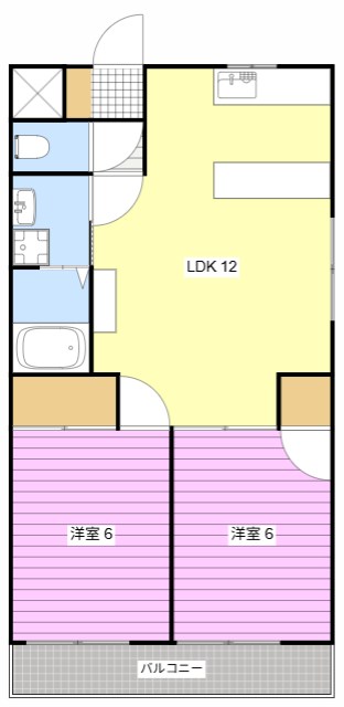 ＫＩメダリスト 2Ａ号室 間取り