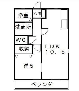 メゾンさくらB 202号室 間取り