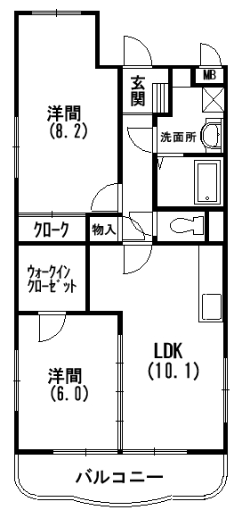ソシアリバーシティー 105号室 間取り