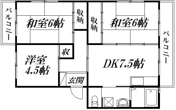 White Tablet East 205号室 間取り