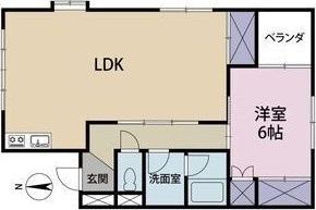 コーポ飛鳥B 202号室 間取り