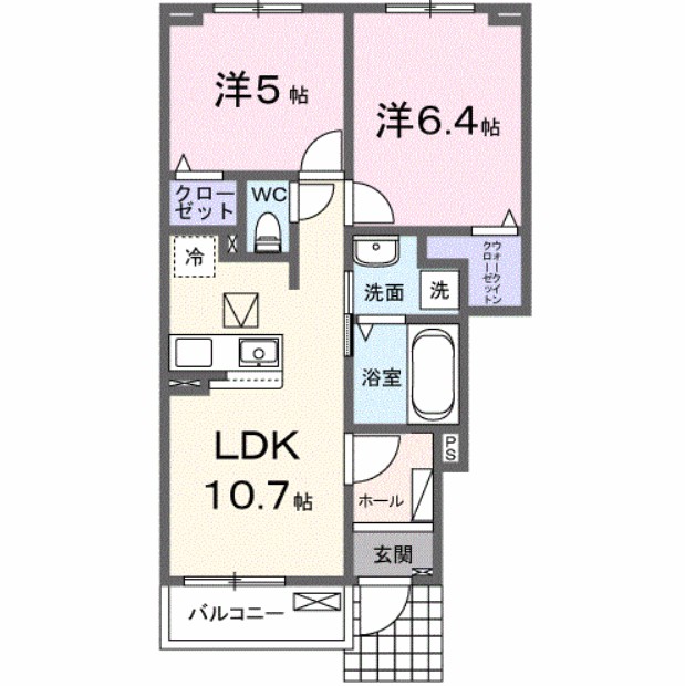 マホラ　Ⅰ 102号室 間取り