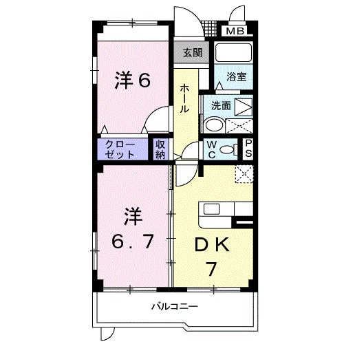 セレーノ 107号室 間取り