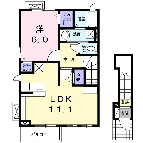 F・カヘイ 201号室 間取り
